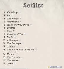A Perfect Circle Setlist 05 22 2004 A Perfect Circle My Love The Outsiders