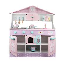 It is a perfect toy for little ones to pretend. Wooden Pretend Role Play Kitchen Set For Kids Toddlers Full Set Cookwa Auchoice