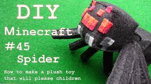 Minecraft axolotl plush, stuffed animal, minecraft gifts, game soft toy, minecraft plushie gamer gift. Minecraft Spider How To Make A Plush Toy Diy Youtube