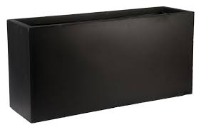 The 3 piece plastic plant pot set has a striking bronze finish. Contemporary Black Light Concrete Trough Planter By Idealist Lite H51 5 L100 W36 Cm 185 Ltrs Cap From 169 99 Getpotted Com