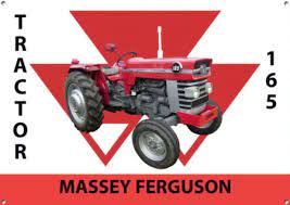 Massey Ferguson 165 Tractor Farming Collectable Enamel Metal Sign 474 Tractors Vintage Tractors Ferguson