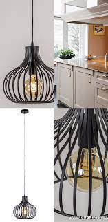 verlichting boven kookeiland kleine draadhanglamp zwart hal toilet 28cm verlichting kookeilanden lampen