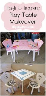 Trash To Treasure Upcycled Seating Diy Inspired Diy Kids Table Childrens Play Table Refurbished Table