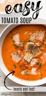 Easy Tomato Soup Recipe Easy Tomato Soup Recipe Tomato Soup Easy Recipes