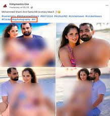 AI-generated images are falsely shared as real intimate photos of Mohammad  Shami and Sania Mirza - FACTLY
