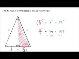 What is the formula for finding the length of a triangle? Pythagorean Theorem With Isosceles Triangle Video Khan Academy