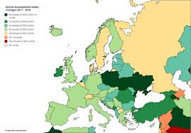 Human Development Index Changes In European Countries From 2017 To 2018 Human Development Index Human Development Development