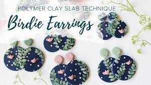 In this post an excerpt from his book from a slab of clay daryl baird explains how to make and use slab bowl templates. Birdie Earrings Polymer Clay Slab Tutorial Youtube