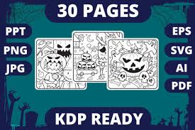 If you want to check out the full tutorial on how to create the project head over to this post here. Kdp Halloween Coloring Book For Kids 2 Graphic By Miketoon Studio Creative Fabrica