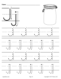 Printable Letter J Tracing Worksheet With Number And Arrow Guides Tracing Worksheets Preschool Letter Tracing Worksheets Printable Preschool Worksheets