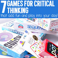 7 Games for Critical Thinking that Add Play to Your Day - Miss DeCarbo