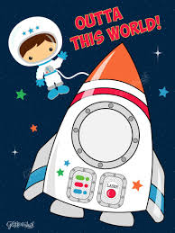 Astronaut Outer Space Party Printable Photo Booth Prop Dessert Festas De Aniversario Criancas Decoracao Festa Infantil Estilos De Ilustracao