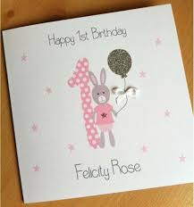 Over the moon with this card for my granddaughter's 1st birthday. Fast Delivery Handmade Personalised 1st Birthday Card Girls First Greeting Cards Invitations