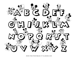 More free printable disney coloring pages and sheets can be found in the disney color page gallery. Free Printable Mickey Mouse Abc Coloring Pages Tulamama
