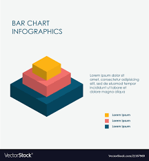 bar chart infographics elements 3d flat design