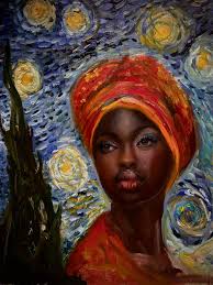 Channeling some Van Gogh today…I wonder if he ever went to Africa?.. oil  sticks and oil paint