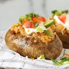 Warm Baked Potatoes Meets Tacos In This Mexican Twice Baked Potatoes Recipe That Is The Perfect T Baked Potato Recipes Mashed Potato Cakes Easy Mashed Potatoes