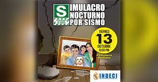 Página oficial del servicio sismólogico nacional. Simulacro Nacional De Sismo Se Realizara El Viernes 13 De Octubre Informo El Indeci Educacionenred Pe