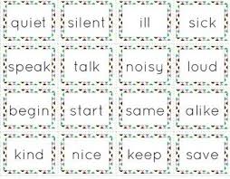 Synonym Memory Game Synonyms And Antonyms Synonym Cards Antonym