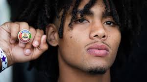 Brysen Wright and the other players from the Jaguars Elite flag football  team that won the NFL Flag Championship were at the Jaguars training camp  practice