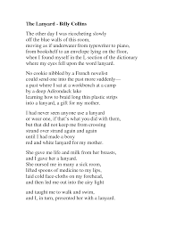 The Lanyard Billy Collins Haiku Poetry Billy Collins Spoken Word Poetry