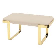 sculptural bench with brass base by pace mobilier de salon meuble metal mobilier