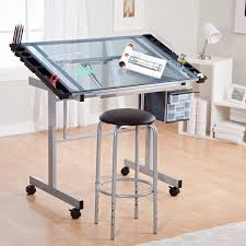 Studio Designs Vision 2 Piece Craft Center With Glass Top Www Hayneedle Com Arquitectura Mesa De Dibujo Disenos De Unas