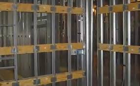 A lot of studs are now made from recycled materials, which cut down costs when compared to steel vs wood building cost: Steel Studs Lath Security Mesh Tague Lumber