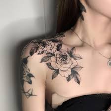 30 Unique Collar Bone Tattoos For Girls Collar Bone Tattoo Rose Chest Tattoo Chest Tattoos For Women
