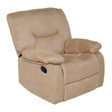 Soft polyester fabric has the look distressed leather as added lumbar. Relaxzen 60 701508 261 54 Rocker Recliner Beige Microfiber Zoro Com