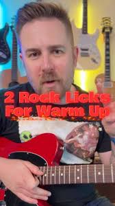 Warm up with these 2 rock licks! #guitar #rockguitar #guitarlicks