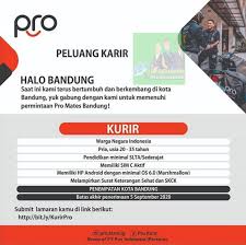 Indonesia, bandung kabupaten, pasir luhur antapani, bandung. Lowongan Kerja Lulusan Sma Smk Di Pro Kurir Bandung September 2020