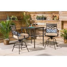 Coffee table square high gloss modern contemporary living room furniture lounge. Hanover Montclair 3 Piece High Dining Set In Country Cork Wi