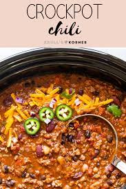 Four Bean Spicy Crockpot Chili Video Kroll S Korner Recipe Chili Recipe Crockpot Recipes Best Chili Recipe