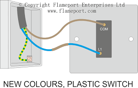 A 2 way switch wiring diagram with power feed from the switch light : One Way Switched Lighting Circuits