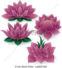 Lotus Set Colored 1 Csp6051462 Ornamental Vector Lotus Cover Up Tattoos