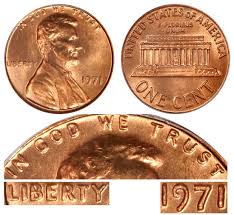 1971 Lincoln Memorial Penny Doubled Die Obverse Coin Value
