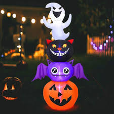 Great for indoor halloween celebrations as well as outside! Halloween Inflatable Decoration Pumpkin Bat Cat Ghost Totem Yinz Buy