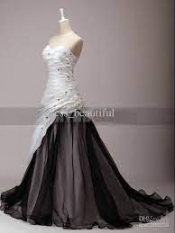 Discount Newest Black And White Dress Sweetheart Chapel Train Organza Wine Taffeta Embroidery Wedding Dresses Debenhams Dresses Lace Wedding Dress From Dress Be Black Wedding Dresses Wedding Dress Organza Gothic Wedding Dress