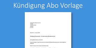 We did not find results for: Kundigung Abo Vorlage Kostenlose Word Vorlage Vorla Ch