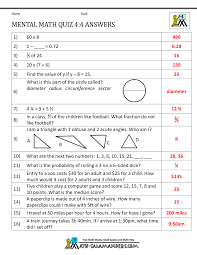The worksheets here are generally suitable for students studying in ib (pyp), singapore math, cambridge primary, uk national, k12 common core standards, australian, new zealand & all international curriculum. Mental Math 4th Grade