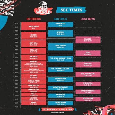 CRUEL WORLD 2024 SET TIMES ARE HERE 🥀 Schedule and share your day on the  app