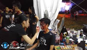 Zombies vs kahosei run run run! Run For Your Lives Malaysia 2016 Zombie Dark Night Shah Alam Selina Wing Deaf Geek Blogger