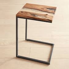Moraine Wood Clear Resin C Table Pier 1 Imports C Table Furniture Metal Furniture