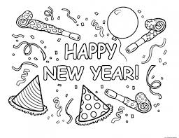 10 ways to stay on track with your diet and fitness goals for the year. Happy New Year Coloring Page Coloring Library