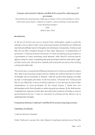 It is almost the direct opposite from what legalism would mean in a western context: Essay Compare And Contrast Confucius And Han Fei S Account For Achieving Good Governance Studocu