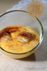Veloute De Carottes Au Cumin Et Noix De Saint Jacques Recettes De Cuisine Carotte Cumin Recette