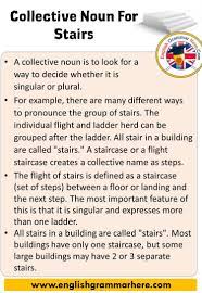 Collective Nouns For Stairs In English Collective Noun For Stairs There Are Many Names And Types Of Names In English Nouns Can Collective Nouns Nouns Plurals