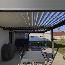 Pergola bioclimatique 7m x 4m. Pergola Bioclimatique Futur Adossee Atrium Concept