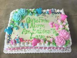 Image Result For Baby Shower Sheet Cakes For Twin Girls Baby Shower Sheet Cakes Baby Cake Sheet Cake
